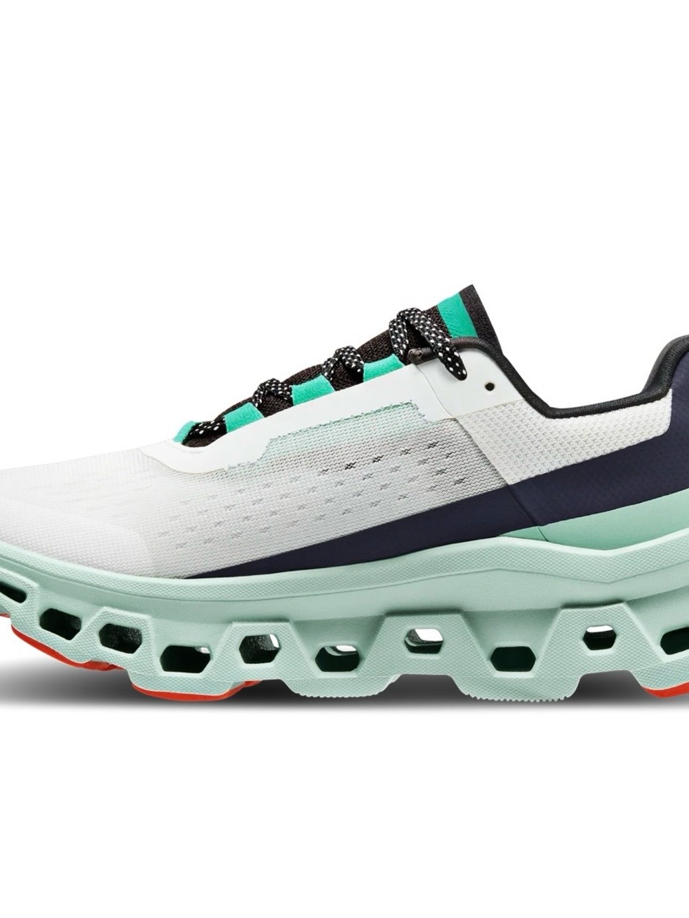 On Cloud Cloudmonster Women's Undyed White/Creek Women’s Running Athletic Shoes - Picture 3 of 9